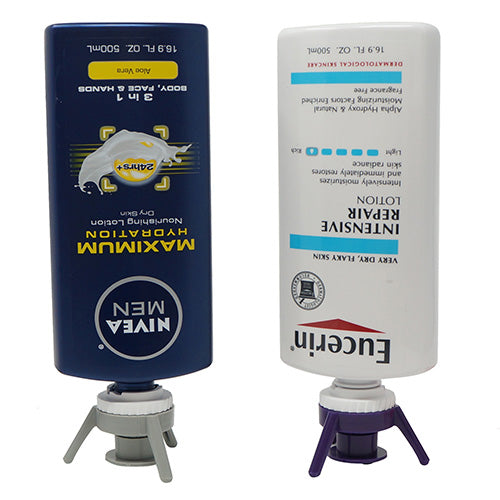 Adapters compatible with Nivea®, Eucerin® and Aquaphor® Bottles